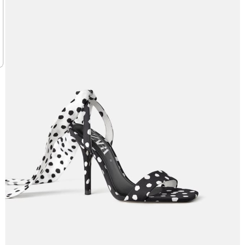 Zara Black and White Heels